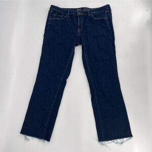 Mossimo Mid Rise Rough Hem Straight Leg Jeans Size 14 Women’s